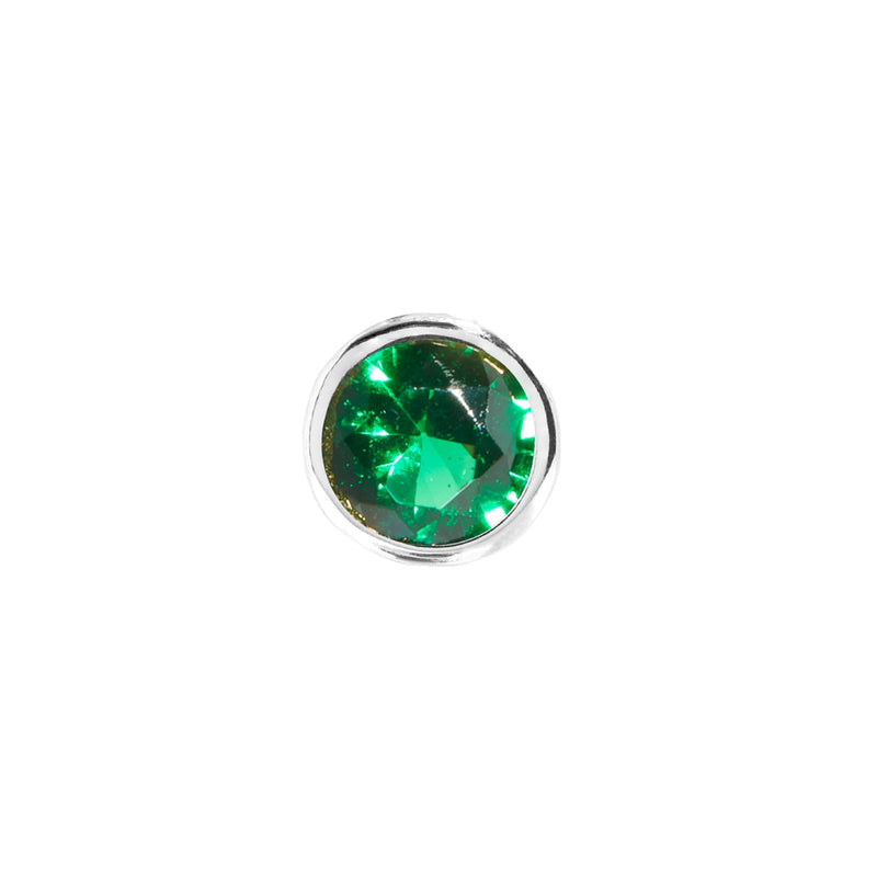 Birthstone Stud Earring (Silver)