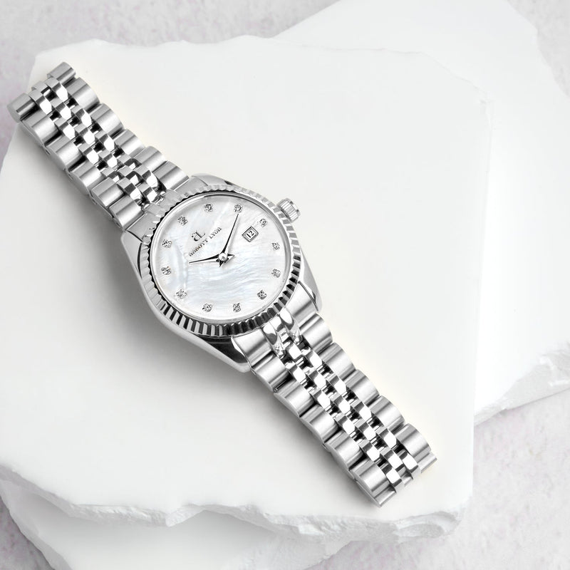 Mini Silver Pearl Link Belgravia 30 Watch