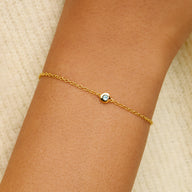 Fine Molten Birthstone Bracelet (Gold)