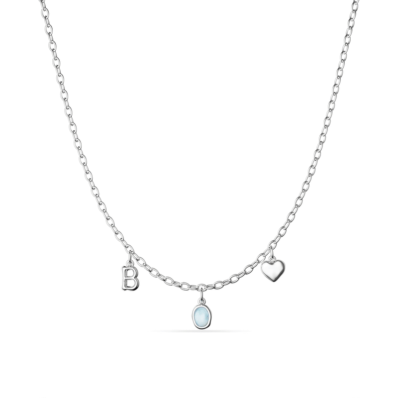 Made Mine Fine Charm Necklace (Silver)