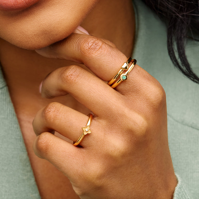 Fine Molten Heart Ring (Gold)