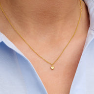 Fine Molten Heart Necklace (Gold)