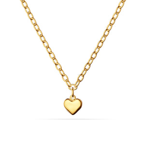 Fine Molten Heart Necklace (Gold)