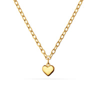 Fine Molten Heart Necklace (Gold)
