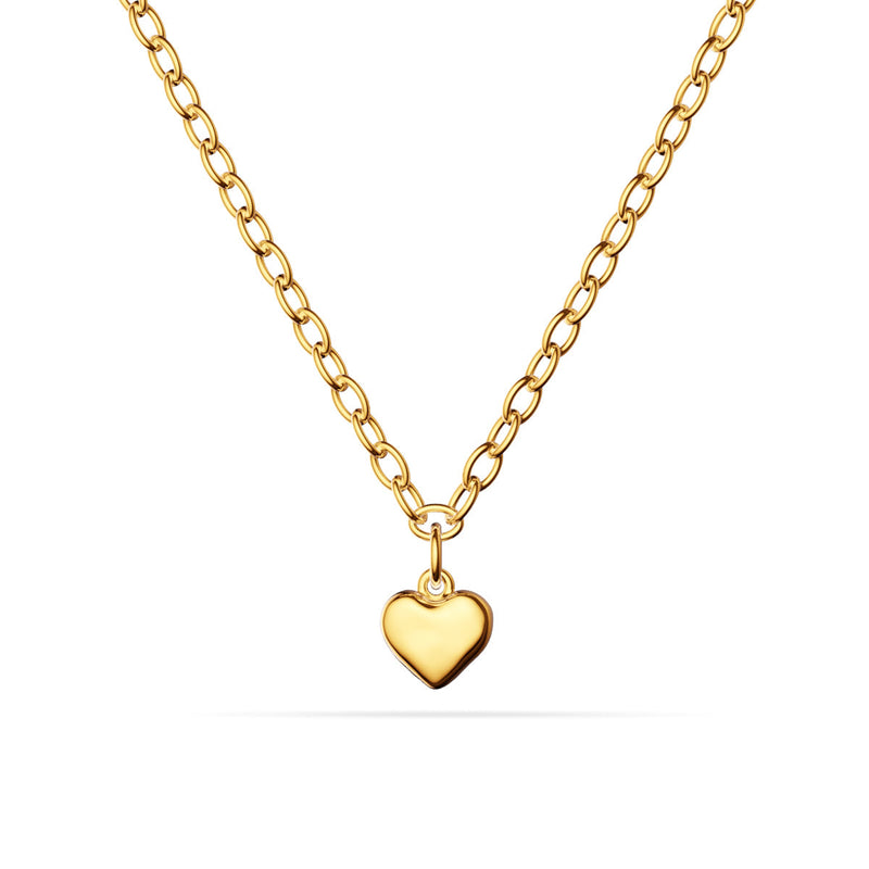 Fine Molten Heart Necklace (Gold)