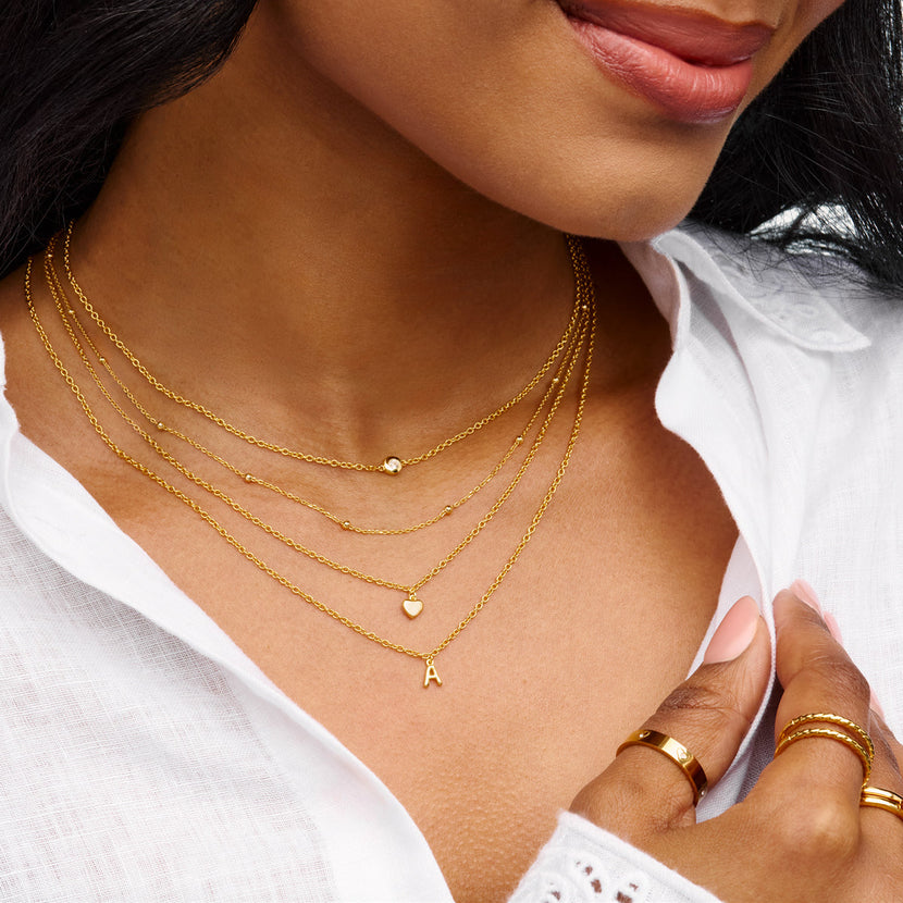 Fine Molten Heart Necklace (Gold)