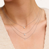 Fine Molten Heart Necklace (Silver)