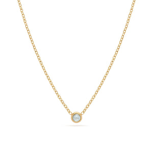 Mini Birthstone Necklace (Gold) BI