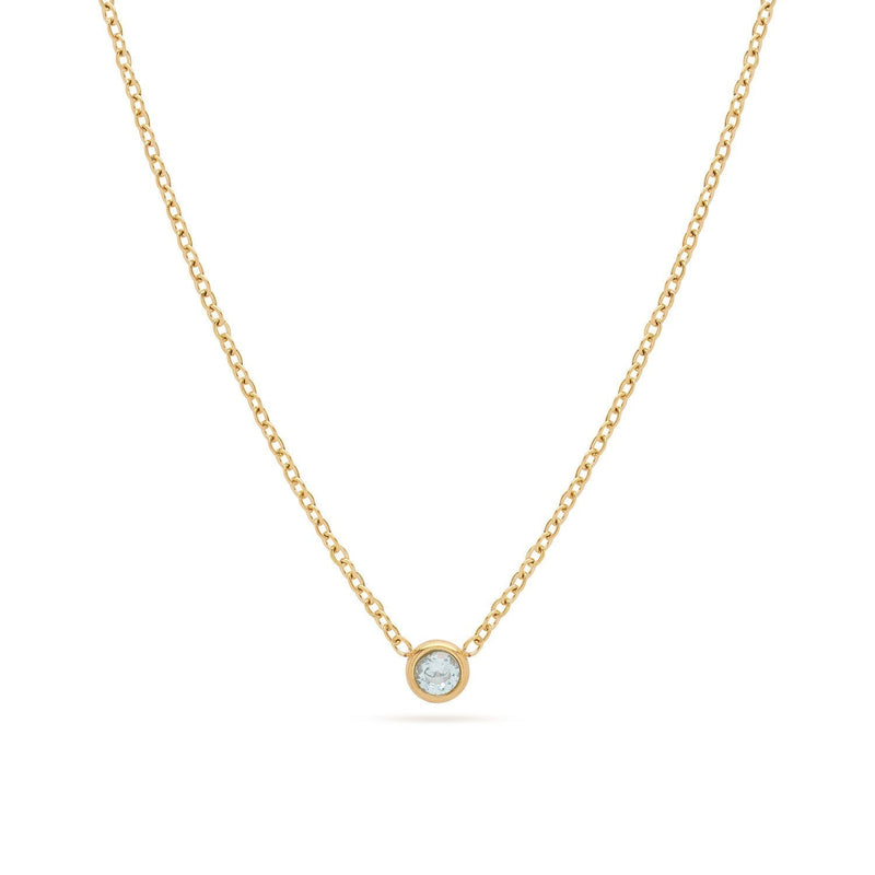 Mini Birthstone Necklace (Gold)