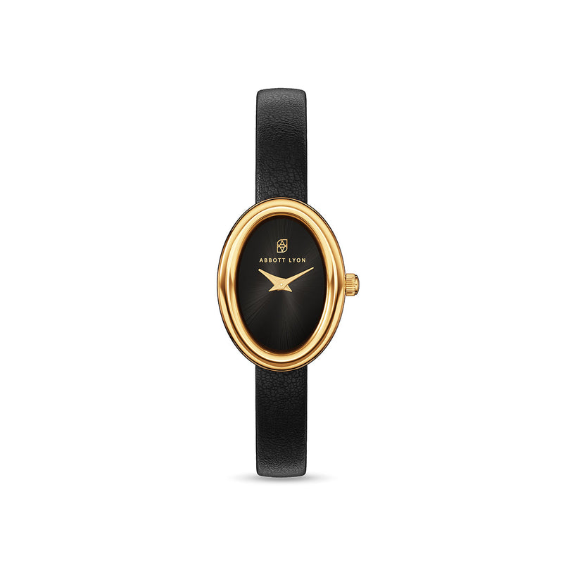 Monroe Black Leather Watch