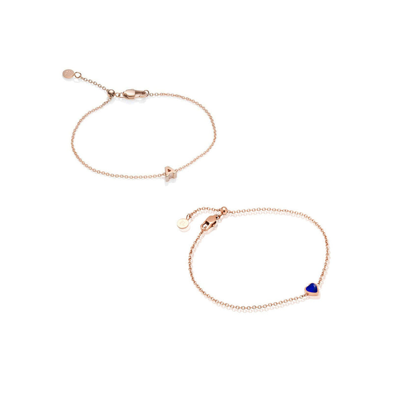 Mini Heart Birthstone Gift Set (Rose Gold)