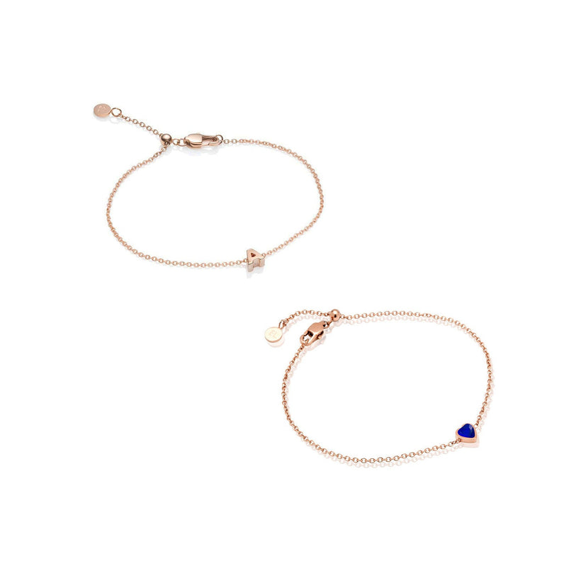 Mini Heart Birthstone Gift Set (Rose Gold)