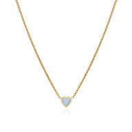Blue Heart Necklace (Gold)
