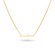 Fine Mini Signature Name Necklace (Gold)