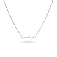 Fine Mini Signature Name Necklace (Silver)
