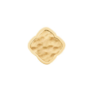 Rosette Molten Clover Charms (Gold) - Plain Clover