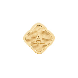 Rosette Molten Clover Charms (Gold) - Initials