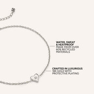 Molten Heart Little Luxe Bracelet (Silver)