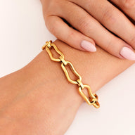 Molten Link Bracelet (Gold)