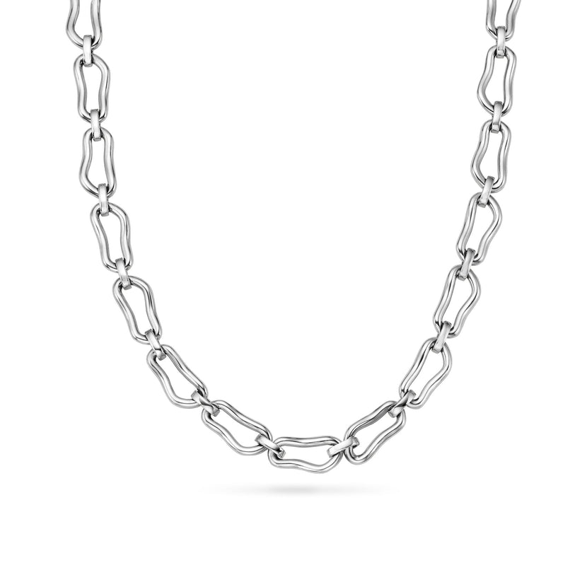 Molten Link Necklace (Silver)