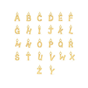 Mini Molten Initial Pendant (Gold)
