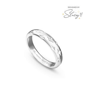 Moon and Back Ring (Silver)