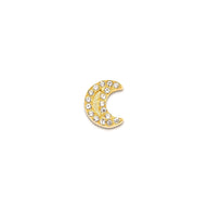 Moon and Back Moon Necklace Charm (Gold)