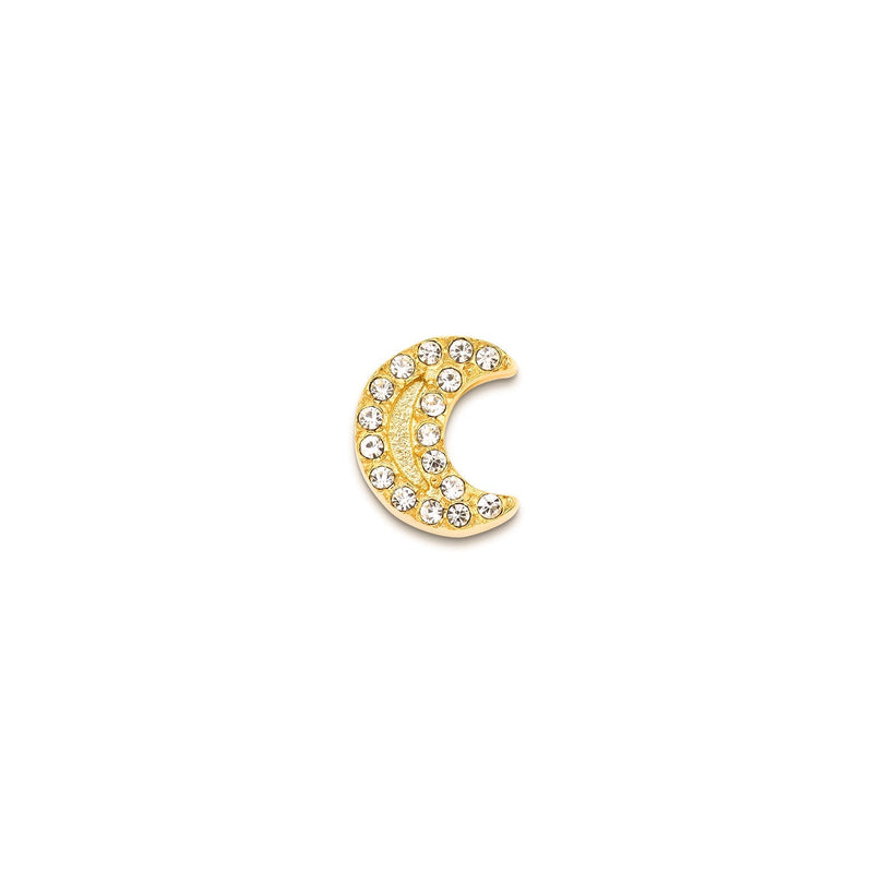 Moon and Back Moon Bracelet Charm (Gold)