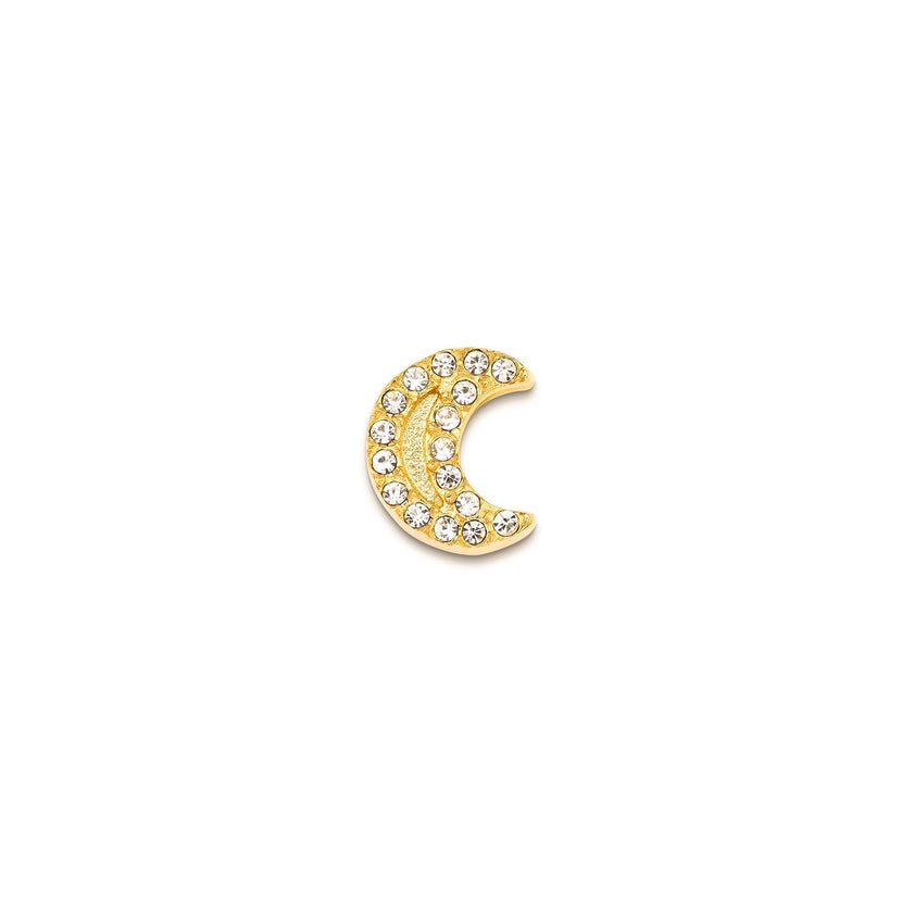 Moon and Back Moon Bracelet Charm (Gold)