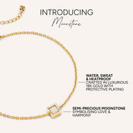 White Moonstone Little Luxe Bracelet (Gold)
