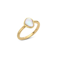 Organic White Quartz Ring (Gold)