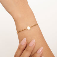 Organic Moonstone Bracelet (Gold)