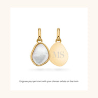 Organic Moonstone Pendant (Gold)