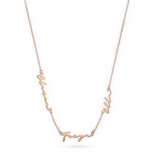 Multi Signature Name Necklace (Rose Gold)