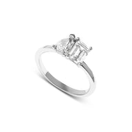 Custom Toi Et Moi Birthstone Legacy Ring (Silver)