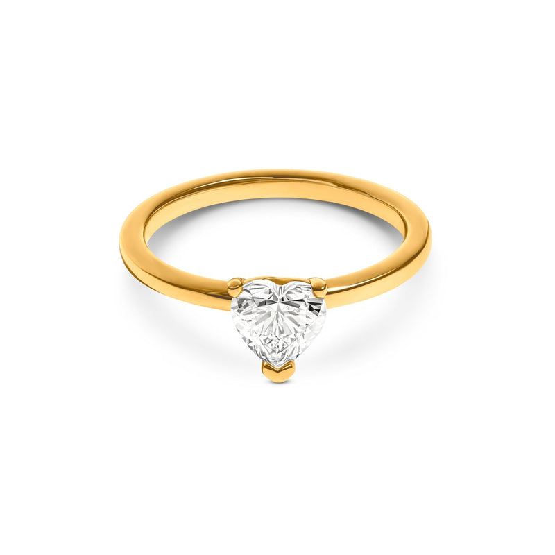 Heart Cut Solitaire Ring 1ct (Gold)