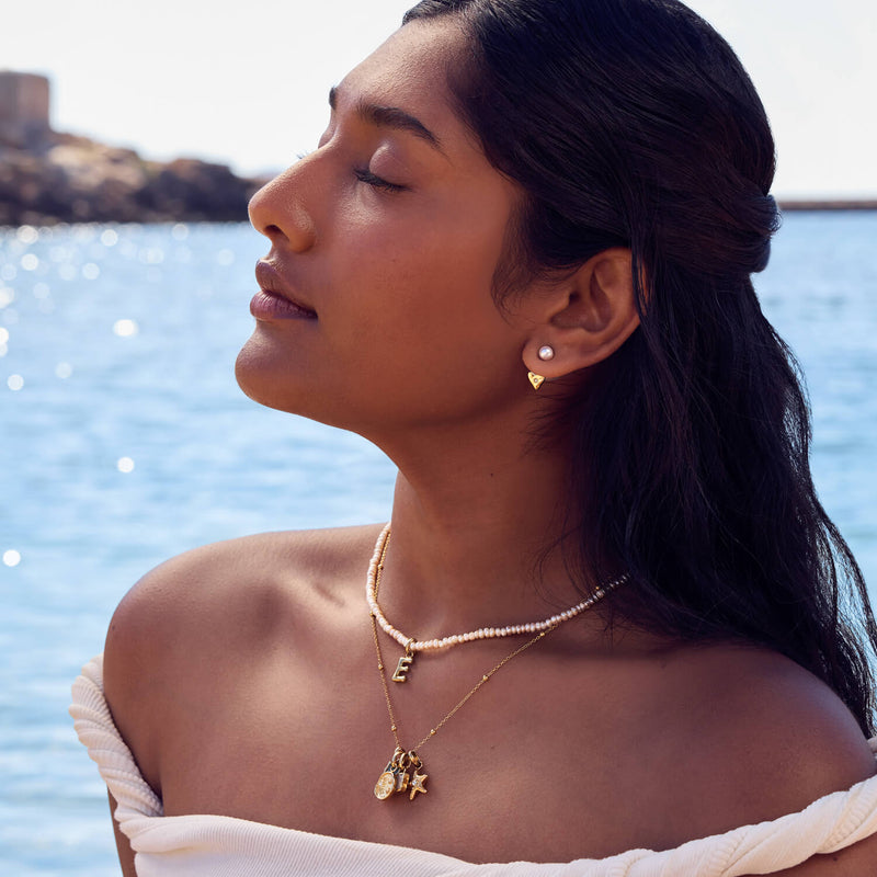 Ocean Cluster Charm Necklace (Gold)