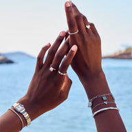 Custom Hanging Ocean Charm Bracelet (Silver)