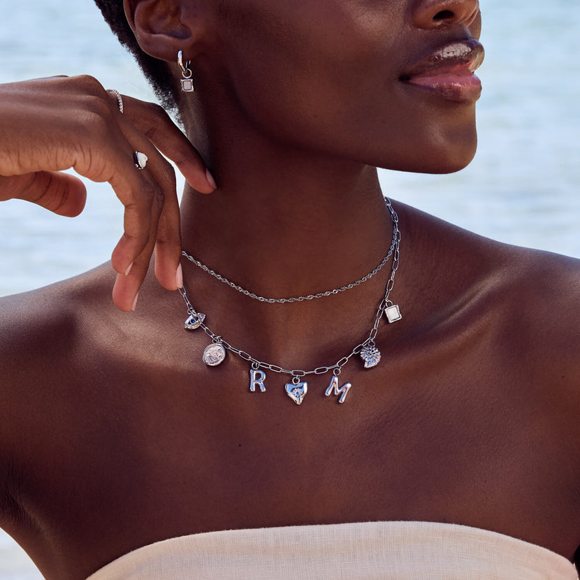 Made Mine Ocean Charm Necklace (Silver)