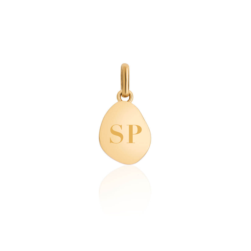 White Quartz & Initial Pearl Layered Set (Gold)