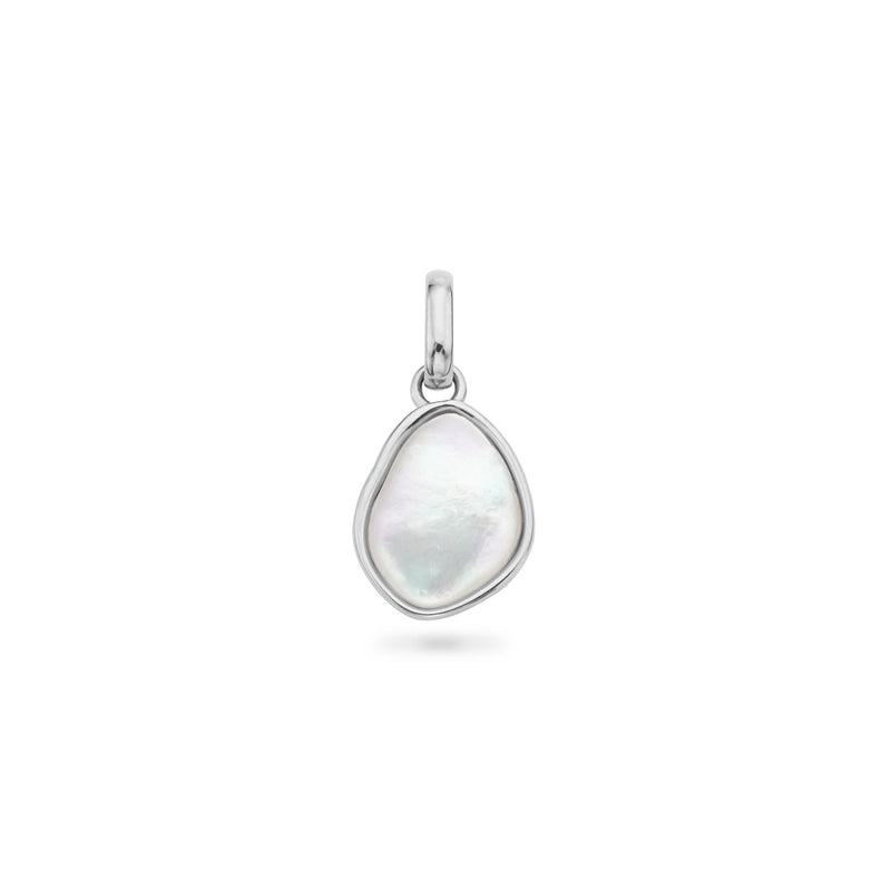 Organic White Quartz Pendant (Silver)