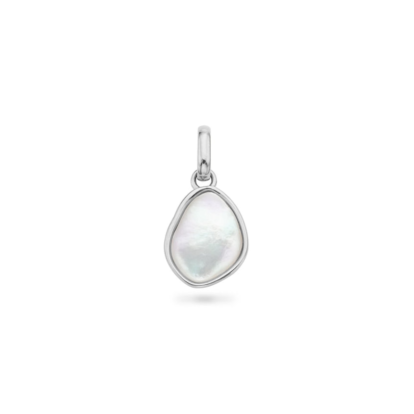 Organic White Quartz Pendant (Silver)