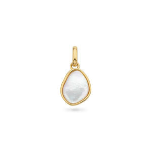 Organic Moonstone Pendant (Gold)