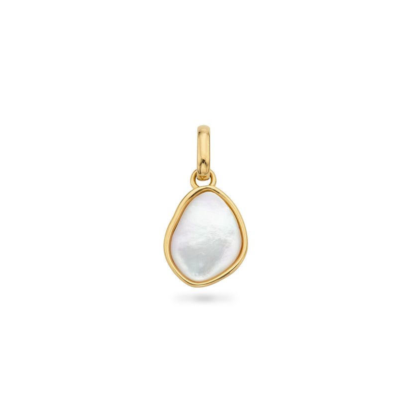 Organic Moonstone Pendant (Gold)