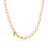 Oval Link Chain Necklace (Gold)