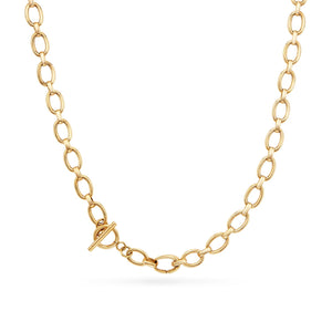 Oval Link Chain Necklace 16-18in (Gold)