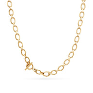 Oval Link Chain Necklace 16-18in (Gold)