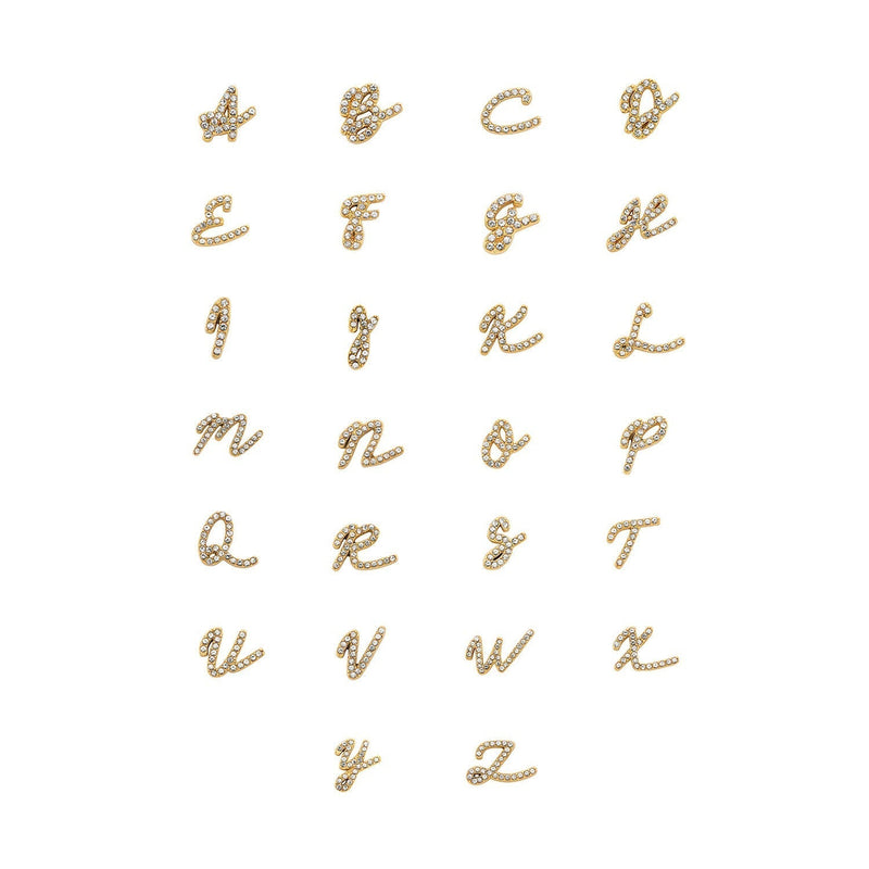 Made Mine Charms - Pave Initial Charms (Gold)