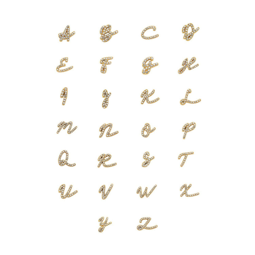 Made Mine Charms - Pave Initial Charms (Gold)