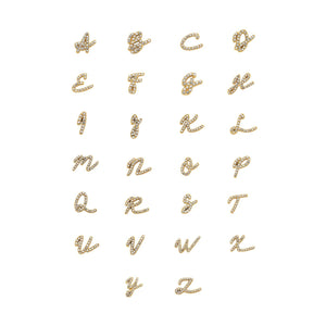 Made Mine Charms - Pave Initial Charms (Gold)